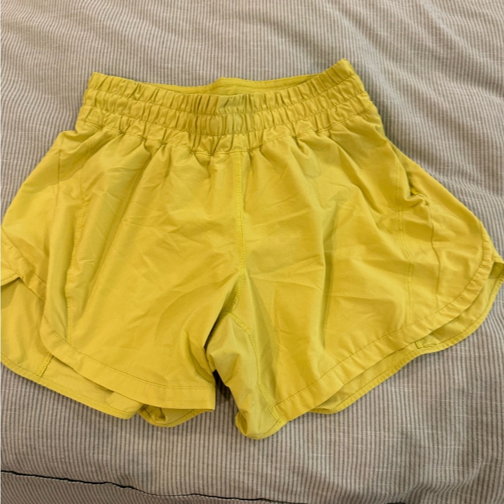 Lululemon Athletica Bright Yellow Athletic Shorts